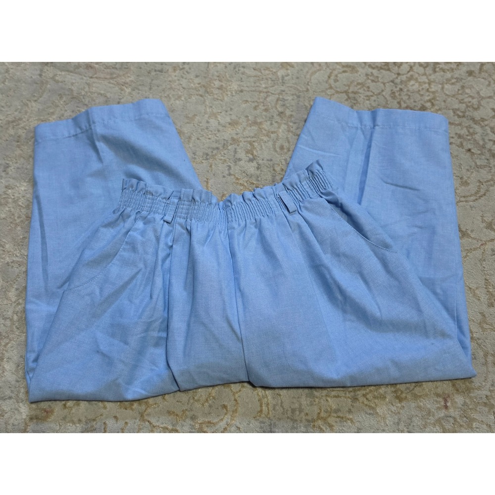 Separate Issue Light Blue Elastic Waist Cropped Paperbag Pants Vintage Relaxed
